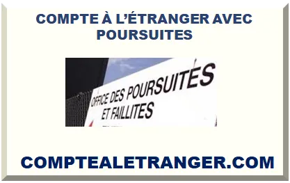 COMPTE BANCAIRE À L’ÉTRANGER AVEC POURSUITES